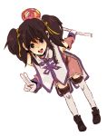  anise_tatlin black_hair brown_eyes candy gloves lollipop ribbon ribbons smile solo swirl_lollipop tales_of_(series) tales_of_the_abyss twintails 