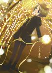  brown_hair kazuto_izumi legs lights original pantyhose ribbon ribbons short_hair 