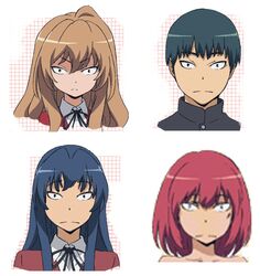  comparison kawashima_ami kitamura_yuusaku kushieda_minori lowres toradora! what 