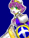  green_hair la_pucelle nippon_ichi princess purple_hair sword weapon 