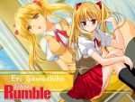  1024x768 long_hair orange_hair sawachika_eri school_rumble school_uniform twintails wallpaper 