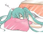  hatsune_miku komaki_kureha kotatsu pillow pillows table twintails vocaloid 