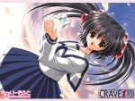  antenna black_hair brown_eyes crave_x_10 dress dutch_angle feathers jar long_hair twintails 