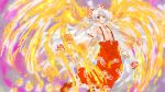  fiery_wings fire fujiwara_no_mokou kona kona_(canaria) long_hair pants red_eyes suspenders touhou white_hair wings 