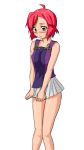  blush cosplay kannagi nagi nagi_(cosplay) red_eyes red_hair redhead short_hair sketch solo 