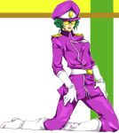  baldios boots gloves green_hair hat lipstick mazekoze-kinako military military_uniform peaked_cap space_warrior_baldios sunglasses uchuu_senshi_baldios uniform 