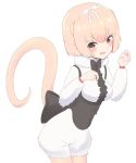 1girl anteater_ears anteater_tail blonde_hair blush bow bowtie brown_eyes fur_trim hairband kemono_friends multicolored_hair open_mouth pink_hair silky_anteater_(kemono_friends) simple_background solo tail two-tone_hair upper_body white_background yuukagen_(poipoipopoino)
