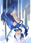  +_+ 1girl 903506307 :d ;d absurdres blue_eyes claw_(weapon) claws diabla_(elsword) elsword highres horns legs long_hair looking_at_viewer luciela_r._sourcream navel one_eye_closed open_mouth pointy_ears revealing_clothes smile solo symbol-shaped_pupils tail upside-down weapon white_hair 
