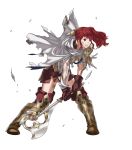 anna_(fire_emblem) fire_emblem long_hair redhead sword warrior 