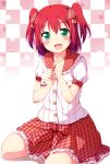  green_eyes kurosawa_ruby love_live! love_live!_sunshine!! pink_hair short_hair smile 