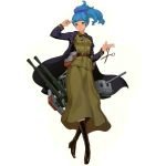  1girl blue_eyes blue_hair full_body official_art orp_wicher salmon88 scissors simple_background solo uniform victory_belles white_background 