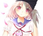  1girl gakkou_gurashi! hat pink_hair school_uniform takeya_yuki 