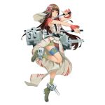  algerie_(victory_belles) brown_hair cannon dual_wielding knife long_hair looking_at_viewer machinery official_art red_eyes salmon88 tagme turret very_long_hair victory_belles 