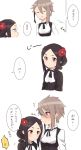  2girls absurdres ange_(princess_principal) blush highres merry_(168cm) multiple_girls princess_principal toudou_chise translation_request yuri 