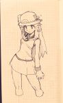  1girl blue_(pokemon) highres kotoyama monochrome solo 
