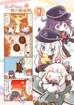  ! &gt;_&lt; /\/\/\ 4koma 5girls :3 ahoge aircraft airplane akatsuki_(kantai_collection) anklet arms_up black_eyes black_hair blue_eyes blush brown_eyes brown_hair chibi comic commentary cookie fang flying_sweatdrops food hair_ornament hairclip hand_on_another&#039;s_head hat heart hibiki_(kantai_collection) horns ikazuchi_(kantai_collection) inazuma_(kantai_collection) jewelry kantai_collection long_hair mittens multiple_girls northern_ocean_hime one_eye_closed open_mouth pale_skin pantyhose petting rubber_duck shinkaisei-kan solo spoken_exclamation_mark translated white_hair wishbone 