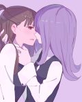  2girls blush imminent_kiss kagari_atsuko little_witch_academia multiple_girls school_uniform sou_(tuhut) sucy_manbavaran yuri 