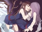  2girls dark_persona eye_contact kagari_atsuko little_witch_academia looking_at_another mirror multiple_girls sou_(tuhut) sucy_manbavaran yuri 