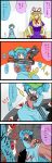  4koma comic crossover gap gaping highres kappa kawashiro_nitori noel_(noel-gunso) pokemon pokemon_(creature) touhou yakumo_yukari 