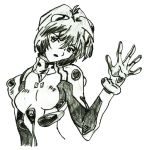  ayanami_rei black_and_white neon_genesis_evangelion one_girl traditional_media 