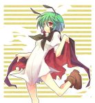  al antenna bad_id bottomless cape green_hair mugura red_eyes short_hair touhou wriggle_nightbug 