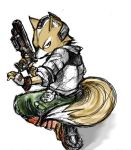  furry gloves gun nintendo sketch solo star_fox starfox tail weapon 