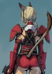  armor ass back bad_id blonde_hair branch_(artist) branch_(blackrabbits) final_fantasy final_fantasy_xi mithra solo tail twintails 