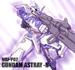  beam_rifle gun gundam gundam_astray_blue_frame gundam_seed gundam_seed_astray king_of_unlucky kou_(pixiv8063) mecha solo weapon 