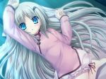  artist_request blush little_busters! little_busters!! long_hair lying noumi_kudryavka silver_hair very_long_hair 