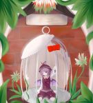  animal_ears bad_id bdsm birdcage bondage cage flower hat highres minigirl mystia_lorelei solo touhou wings yamitsuki 