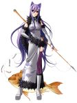  asymmetrical_clothes boots china_dress chinadress chinese_clothes elbow_gloves fingerless_gloves fish fishing_rod gloves long_hair one_thighhigh polearm purple_eyes purple_hair side_slit single_thighhigh spear thigh-highs thighhighs very_long_hair violet_eyes weapon 