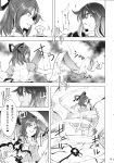  2girls bead_necklace beads comic danmaku dress gradient_hair greyscale hair_ornament hair_rings hair_stick highres hijiri_byakuren jewelry kakao_(noise-111) kaku_seiga long_hair monochrome multicolored_hair multiple_girls necklace page_number shawl touhou translation_request vest 