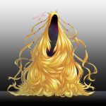  absurdly_long_hair artist_request artist_signature beads blonde_hair cthulhu_mythos dated faceless gradient gradient_background hair_beads hair_ornament king_in_yellow long_hair very_long_hair 