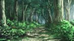  bush commentary_request day flower forest grass highres kanko_(tadokorokouzi) moss nature no_humans original outdoors path plant road scenery 