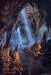  angelmaster arsenixc cave commentary_request highres indoors no_humans scenery stalactite stalagmite stone sunlight water watermark 