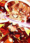  blonde_hair long_hair sword warrior yellow_eyes 