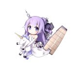  chibi long_hair purple_eyes unicorn_(azur_lane) violet_hair 