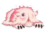  claws commentary_request creature full_body looking_at_viewer made_in_abyss mitty_(made_in_abyss) no_humans red_eyes simple_background solo tears white_background xiao_rui_rui 