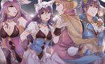  2boys 2girls animal_ears blonde_hair blue_eyes blue_hair breasts bunny_tail bunnysuit camilla_(fire_emblem_if) carrot cleavage father_and_daughter fire_emblem fire_emblem:_kakusei fire_emblem_heroes fire_emblem_if hair_over_one_eye krom long_hair looking_at_viewer lucina marks_(fire_emblem_if) multiple_boys multiple_girls purple_hair rabbit_ears short_hair shy_(ribboneels) smile tail very_long_hair violet_eyes wavy_hair 