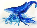  animal blue blue_whale gurumdal_(kirel) horse no_humans original whale white_background 