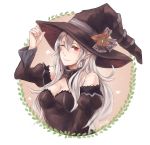  1girl blush breasts female_my_unit_(fire_emblem_if) fire_emblem fire_emblem_heroes fire_emblem_if hairband halloween hat long_hair looking_at_viewer my_unit_(fire_emblem_if) pointy_ears red_eyes smile white_hair witch witch_hat 