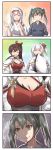  +++ 4girls 4koma ^_^ ^o^ azur_lane breast_envy breasts brown_hair closed_eyes comic crossover green_eyes green_hair highres japanese_clothes kantai_collection large_breasts long_hair mole mole_under_eye multiple_girls namesake open_mouth short_sleeves shoukaku_(azur_lane) shoukaku_(kantai_collection) smile tasuki twintails white_hair wide_sleeves yukimi_unagi zuikaku_(azur_lane) zuikaku_(kantai_collection) 