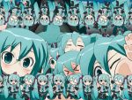  &gt;_&lt; :d =_= against_glass animated animated_gif aqua_eyes aqua_hair bespectacled blush blush_stickers chibi dancing gif glasses hachune_miku hatsune_miku mameshiba multiple_persona open_mouth parody smile spring_onion thighhighs twintails vocaloid 