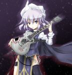  blue_eyes cape chain chains guitar hat instrument letty_whiterock purple_hair touhou 