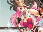  champion clenched_hand feathers gloves hat lipstick long_hair orc_hero pink_eyes pink_hair ragnarok_online solo 