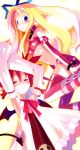  angel bat_wings blonde_hair blue_eyes bow choker collar cosplay costume_switch demon demon_girl detached_sleeves disgaea disgaea_1 disgaea_2 disgaea_3 earrings elbow_gloves etna etna_(cosplay) flat_chest flonne flonne_(cosplay) gloves highres jewelry long_hair makai_senki_disgaea multiple_girls nippon_ichi pink_hair pointy_ears red_eyes smile smirk tail wings 