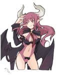  #1 demon_girl disgaea disgaea_3 horns kaida makai_senki_disgaea_3 midriff navel nippon_ichi pink_eyes pink_hair succubus succubus_(disgaea) wings 