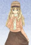  face glasses green_eyes hat long_hair mune perrine_h_clostermann skirt strike_witches 