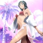  black_hair breasts cap highres navel nico_robin one_piece screencap smile solo swimsuit 
