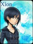  black_hair blue_eyes hood kingdom_hearts kingdom_hearts_358/2_days organization_xiii short_hair solo xino xion_(kingdom_hearts) zipper zoom_layer 